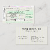 Personalisieren Sie diesen Airline-Boarding-Pass Visitenkarte (Vorne/Hinten)