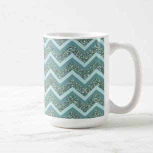 Personalisieren Sie diesen Aquamarinen Glitzer Zig Kaffeetasse