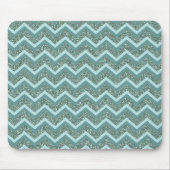 Personalisieren Sie diesen Aquamarinen Glitzer Zig Mousepad (Vorne)