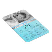 Personalisieren Sie diesen Blue Foto 2017 Mini-Kal Magnet (Rechte Seite)