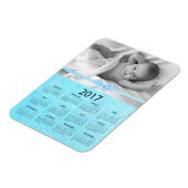 Personalisieren Sie diesen Blue Foto 2017 Mini-Kal Magnet (Linke Seite)