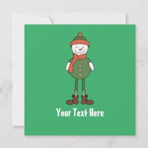 Personalisieren Sie diesen Coolen Schneemann Dankeskarte