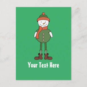 Personalisieren Sie diesen Coolen Schneemann Feiertagspostkarte