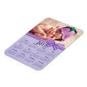 Personalisieren Sie diesen Lila Minikalender 2017 Magnet (Linke Seite)