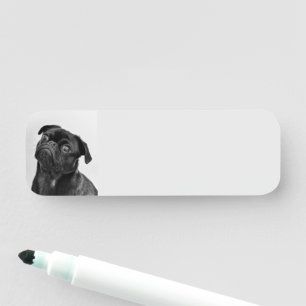 Personalisieren Sie diesen Niedlichen kleinen Mops Namensschild