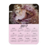 Personalisieren Sie diesen Pink-Minikalender 2017 Magnet (Vertikal)