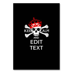 Personalisieren Sie diesen Text Behalten Calm Cros Tischnummer