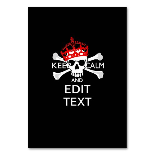 Personalisieren Sie diesen Text Behalten Calm Cros Tischnummer (Vorderseite)