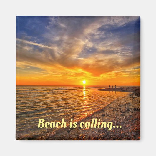 Personalisieren Sie dieses 2 Zoll Square Beach Mag Magnet (Vorne)