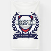 Personalisieren Sie dieses Beer Pong Logo Banner (Vertikal)