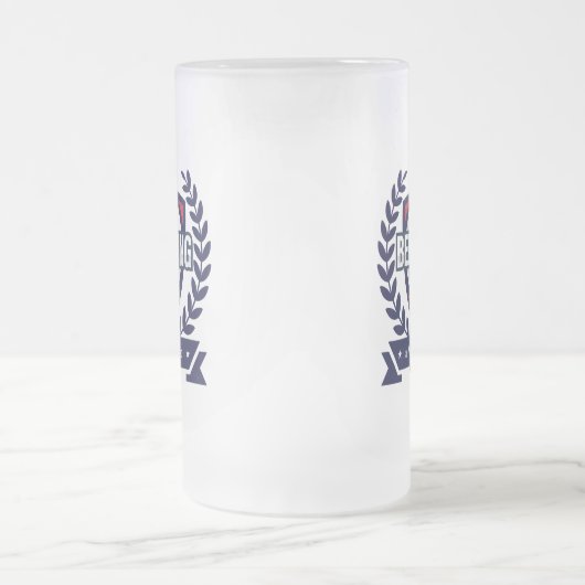 Personalisieren Sie dieses Beer Pong Logo Mattglas Bierglas (Mittel)