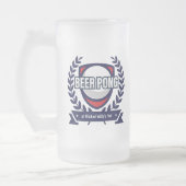 Personalisieren Sie dieses Beer Pong Logo Mattglas Bierglas (Links)