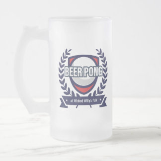 Personalisieren Sie dieses Beer Pong Logo Mattglas Bierglas