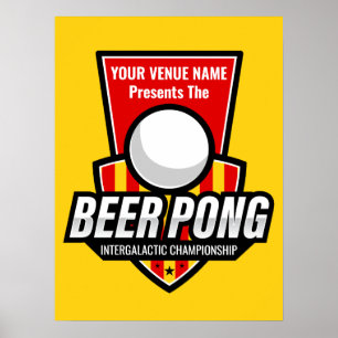Personalisieren Sie dieses Beer Pong Logo Poster