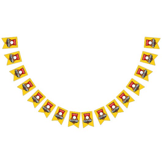 Personalisieren Sie dieses Beer Pong Logo Wimpelkette (Alle)