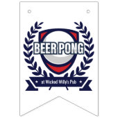 Personalisieren Sie dieses Beer Pong Logo Wimpelkette (Erste Fahne)