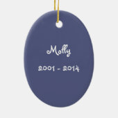 Personalisieren Sie dieses Cat Memorial Ornament (Hinten)
