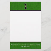 Personalisieren Sie dieses glückliche Golfer Hole  Briefpapier (Vorderseite)