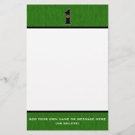 Personalisieren Sie dieses glückliche Golfer Hole Briefpapier
