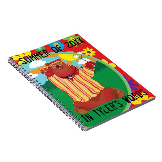 Personalisieren Sie dieses Groovy Bären Note Book Notizblock (Rechte Seite)