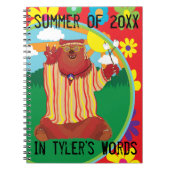 Personalisieren Sie dieses Groovy Bären Note Book Notizblock (Vorderseite)