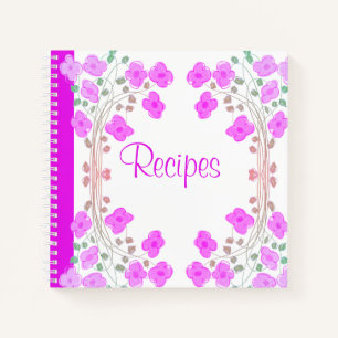 Personalisieren Sie dieses hellrosa Rezept-Buch Notizblock