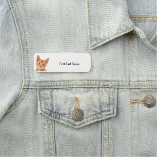 Personalisieren Sie dieses Niedliche Orange Tabby Namensschild