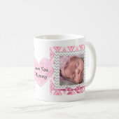 Personalisieren Sie dieses niedliche rosa Gerahmte Kaffeetasse (VorderseiteRechts)