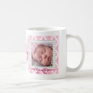 Personalisieren Sie dieses niedliche rosa Gerahmte Kaffeetasse