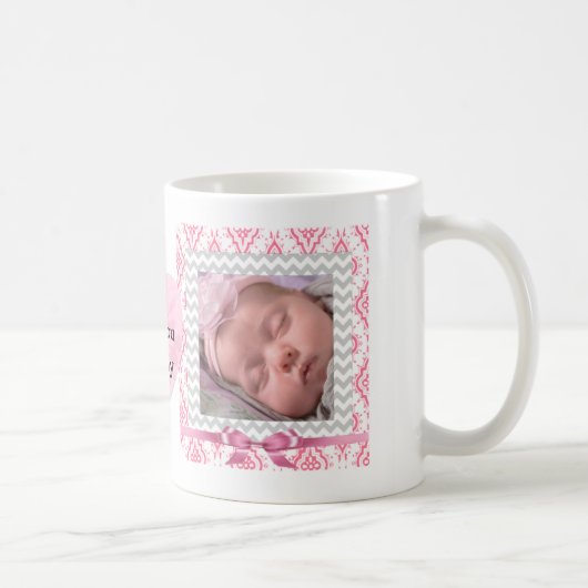 Personalisieren Sie dieses niedliche rosa Gerahmte Kaffeetasse (Rechts)