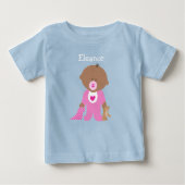 Personalisieren Sie dieses Pink Baby One Piece T-S Baby T-shirt (Vorderseite)