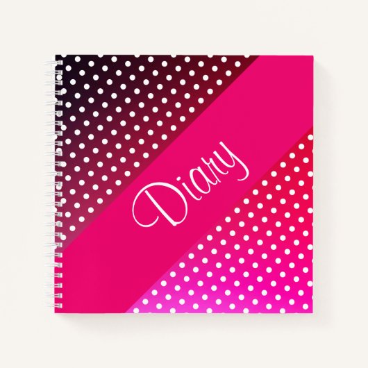Personalisieren Sie dieses rosa Diary-Notebook Notizblock (Vorderseite)