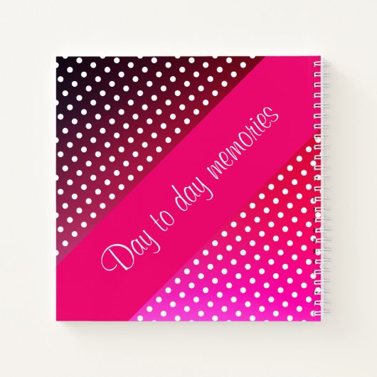 Personalisieren Sie dieses rosa Diary-Notebook Notizblock (Rückseite)