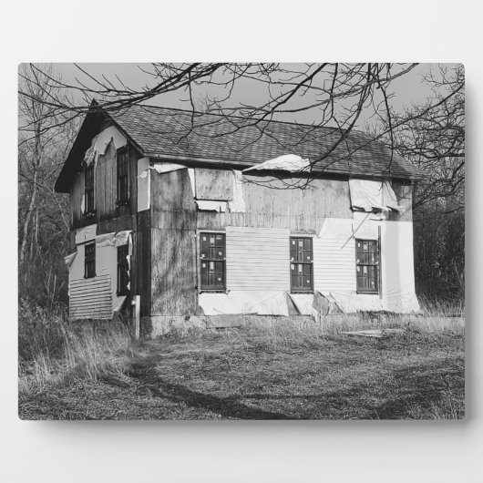 Personalisieren Sie dieses verlassene Haus im Wald Fotoplatte (Vorderseite)