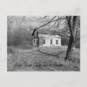 Personalisieren Sie dieses verlassene Haus im Wald Postkarte (Vorderseite)