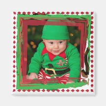 Personalisieren Sie dieses Weihnachts-Foto Magnet