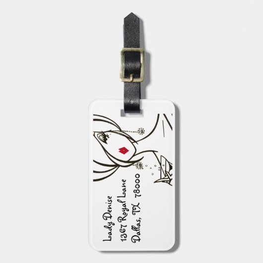 Personalisieren Sie "DIVA" Gepäckmarken Gepäckanhänger (Vorderseite vertikal)