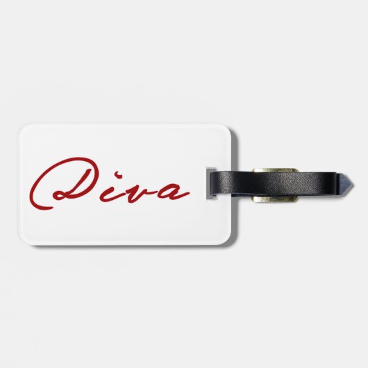 Personalisieren Sie "DIVA" Gepäckmarken Gepäckanhänger (Rückseite horizontal)
