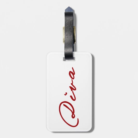 Personalisieren Sie "DIVA" mit martini Gepäckanhänger (Rückseite vertikal)