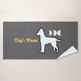 Personalisieren Sie DOG Logo Orange Doggie Badehandtuch