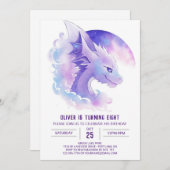Personalisieren Sie Dragon Birthday Einladung (Vorne/Hinten)