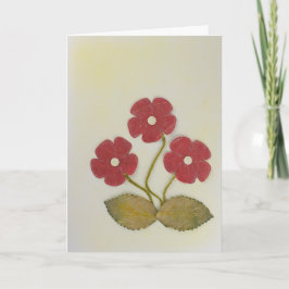 Personalisieren Sie drei rote Geburtstags-Blume Karte