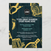 Personalisieren Sie dunkelgrüne Brauerei Thema Ein Einladung (Vorne/Hinten)