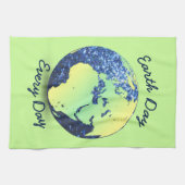 Personalisieren Sie Earth Day Blue Glitzern Globe Handtuch (Horizontal)
