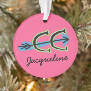 Personalisieren Sie ein Cross Country PINK Ornamen Ornament