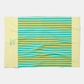 personalisieren Sie ein Geschenk mit gelbem Streif Geschirrtuch (Horizontal)