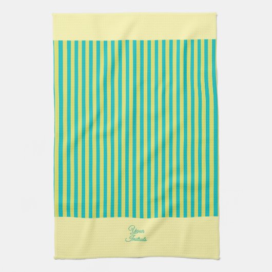 personalisieren Sie ein Geschenk mit gelbem Streif Geschirrtuch (Vertikal)