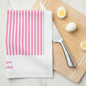 personalisieren Sie ein Geschenk mit rosa gestrich Geschirrtuch (Viertel Falte)