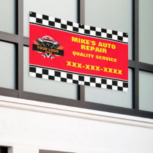 Personalisieren Sie eine Autowerkstatt mit Ihrem L Banner