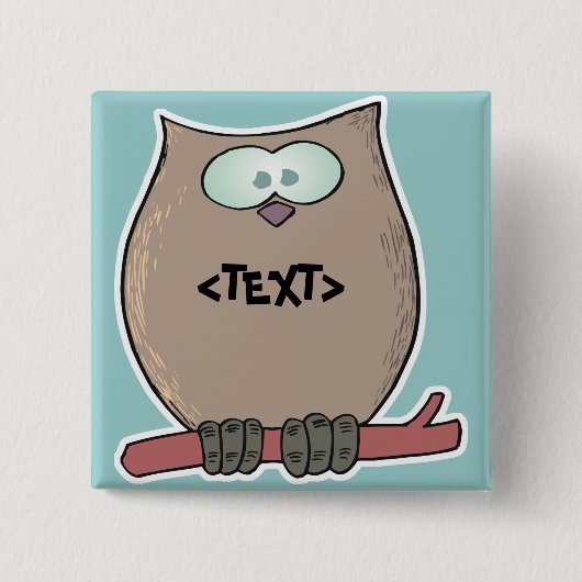 Personalisieren Sie eine Eule, <TEXT> Button (Vorderseite)
